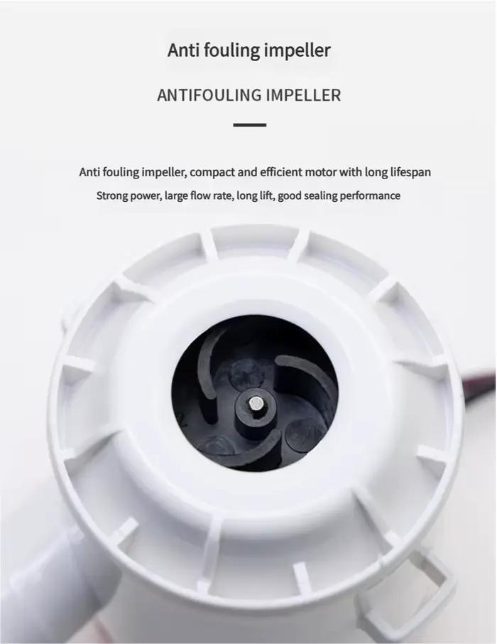 Mini pompe de cale submersible 12V DC avec interrupteur à flotteur 500gph 750gph 1100gph pour bateau