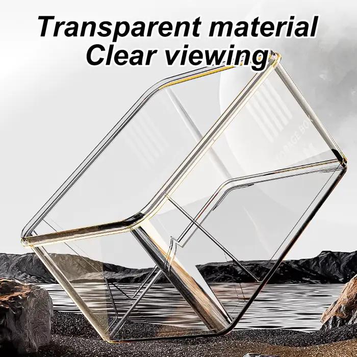 Aquarium Transparent de bureau créatif, 1 pièce, pour bureau, décoration de maison, rectangulaire (réservoir nu, pas de paysages ni de pierres incluses)