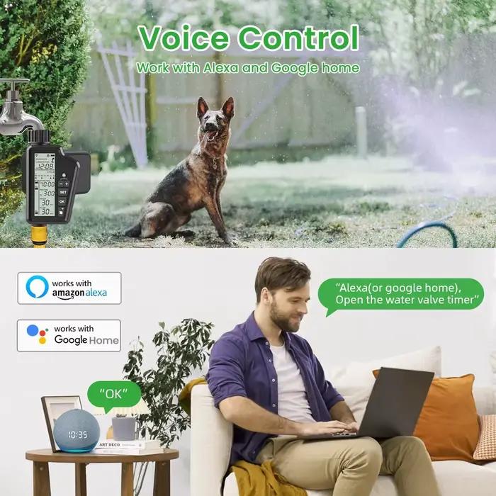 AVATTO Tuya WIFI minuterie d'arrosage de jardin intelligente avec grand écran LCD pour l'irrigation domestique et