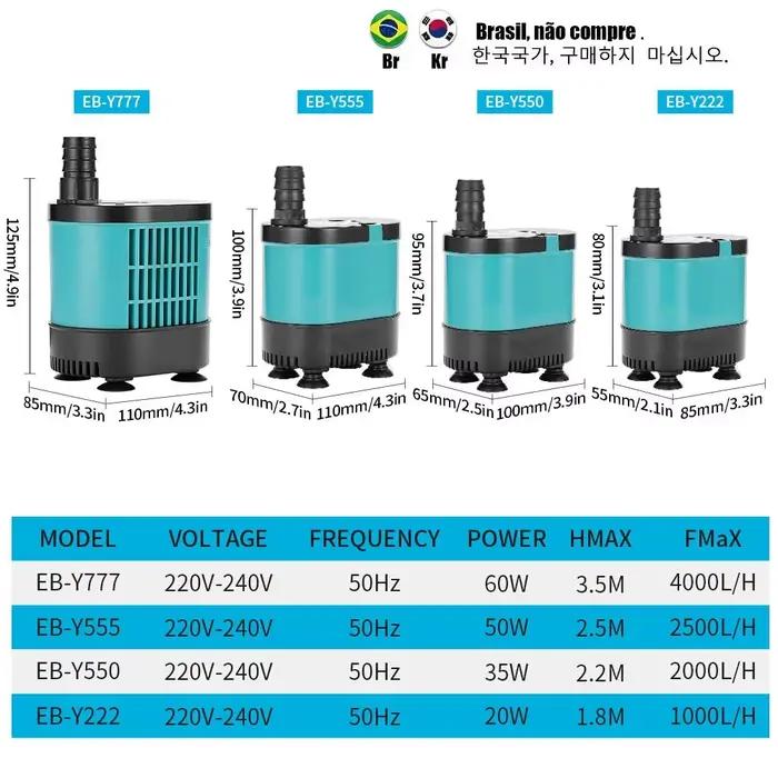 Pompe à eau submersible pour aquarium