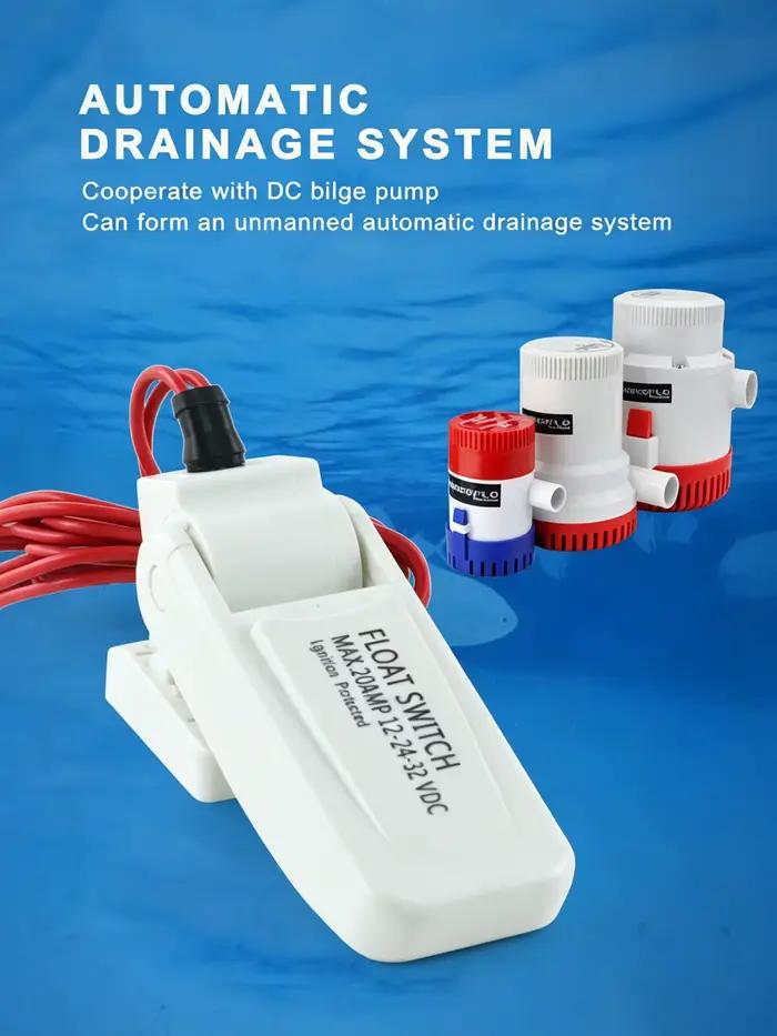 Mini pompe de cale submersible 12V DC avec interrupteur à flotteur 500gph 750gph 1100gph pour bateau