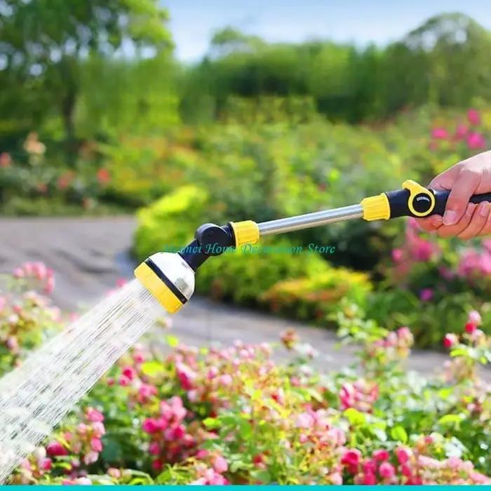 Lance d'arrosage H7BF avec 5 adaptateurs de tuyau pour un contrôle facile du débit et une utilisation polyvalente en jardinage et nettoyageextérieur