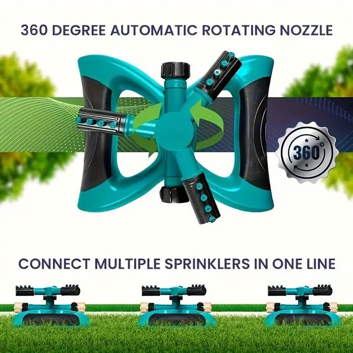 Arroseur rotatif automatique à 360 degrés pour jardin et pelouse – Matériel d'irrigation
