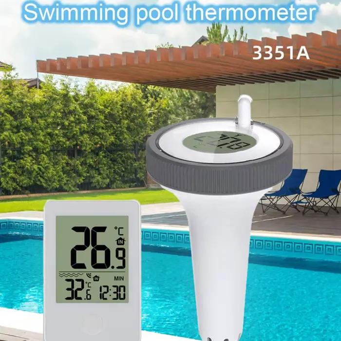 Thermomètre de piscine flottant numérique sans fil LCD