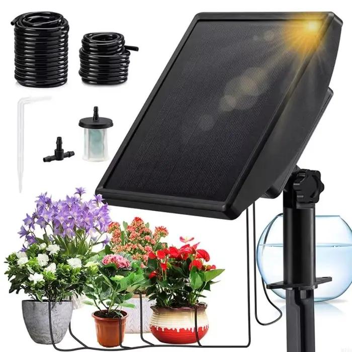 Système d'arrosage automatique des plantes à énergie avec alertes faible niveau d'eau batterie pour du jardin