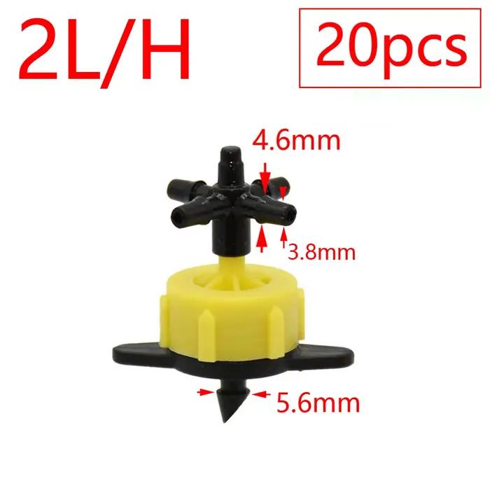 2L 4L 8L goutteur Irrigation 2/4 voies flèche compte-gouttes connecteur croix séparateur d'eau émetteur goutte