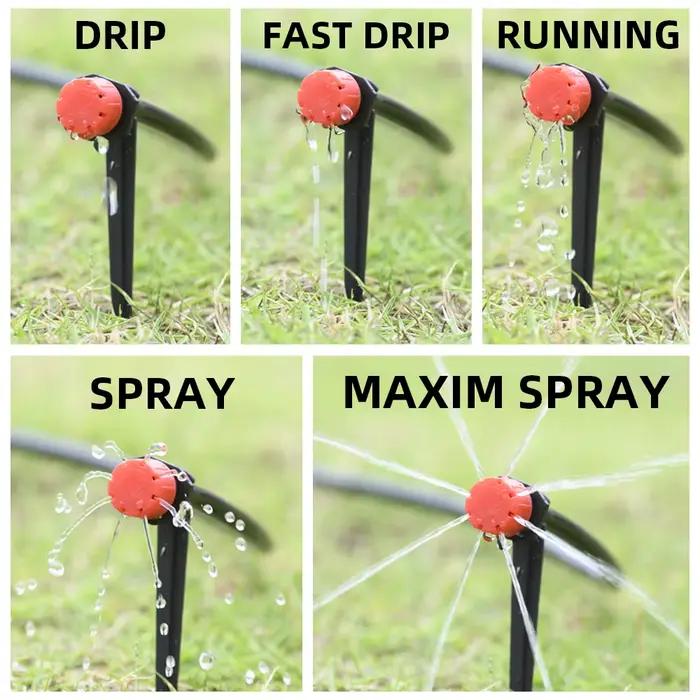 Système d'irrigation goutte à goutte 5M-60M Kit d'arrosage pour plantes avec minuterie réglable pour jardin et serre occasions spéciales