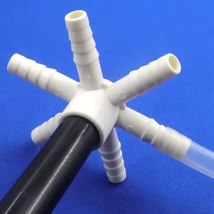 Connecteurs barbelés en PVC à 6 voies