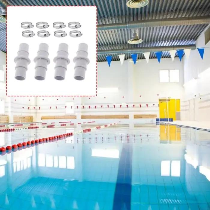 Le paquet remplacement tuyau piscine Flexible contient 4 coupleurs en PVC fiables 8 attaches en acier pour 69HD