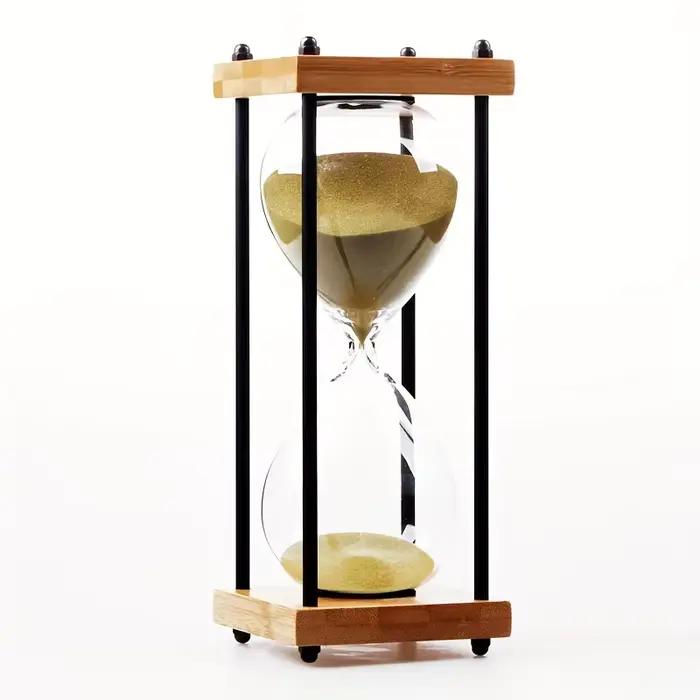 Minuteur en verre d'inspiration vintage