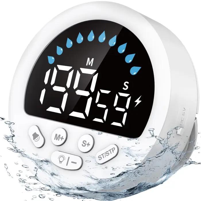 Minuteur portable étanche avec grand écran