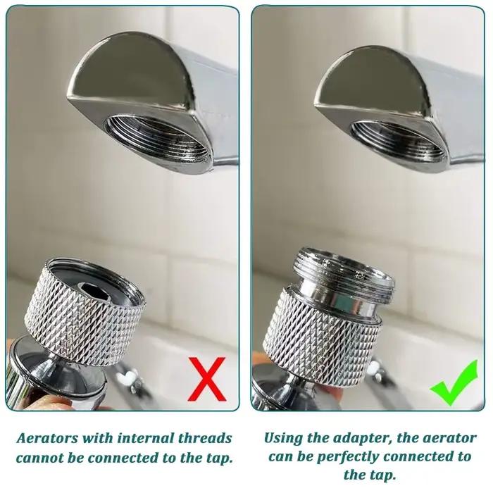 Ensemble d'adaptateur de robinet de cuisine 18 / 20 / 22 / 24mm à 22mm avec rondelle métal mâle femelle économie