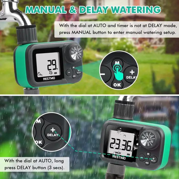 Programmateur d'arrosage intelligent pour jardin à basse pression