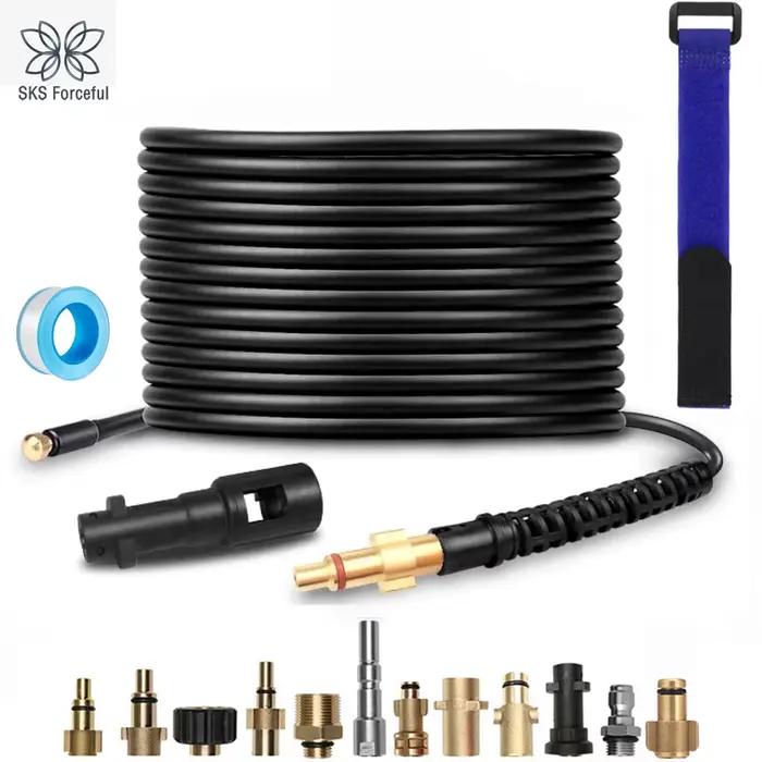 Tuyau de vidange d'évacuation haute pression en PVC renforcé pour nettoyeurs Lavor Karcher K2 K3 K5 K7 occasions spéciales et bricolage
