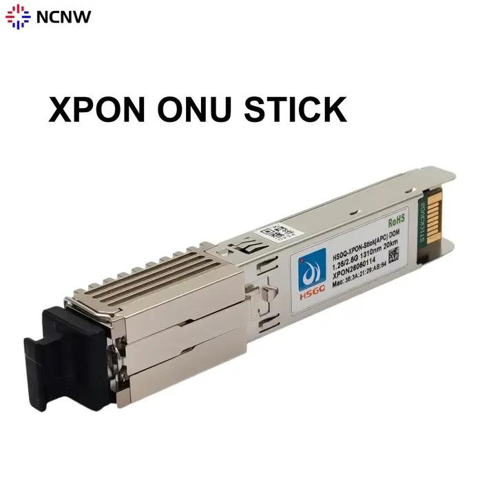 HSGQ/ODI XPON Stick SFP ONU Stick SFP XPON ONU STICK avec MAC SC 1310nm/1490nm DDM Module PON ONT 20KM Modem Connecteur SC/APC