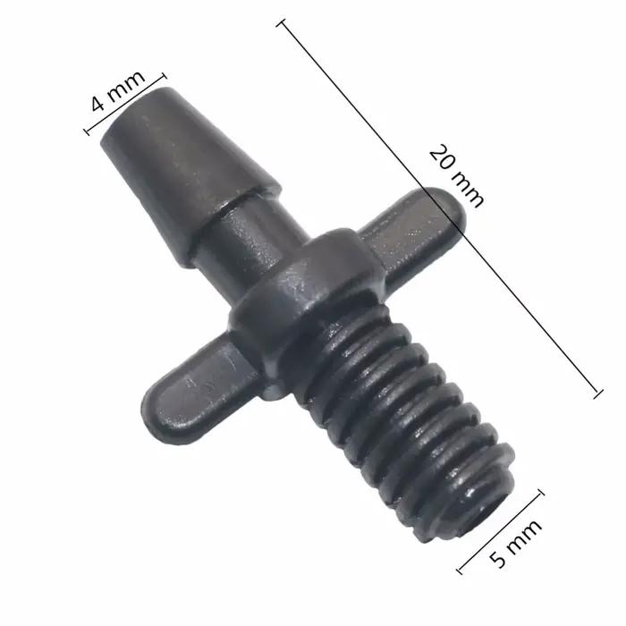 Connecteurs d'eau de jardin double barbelé en plastique PP pour irrigation de jardin et paysage agricole 100 pièces 3/5mm