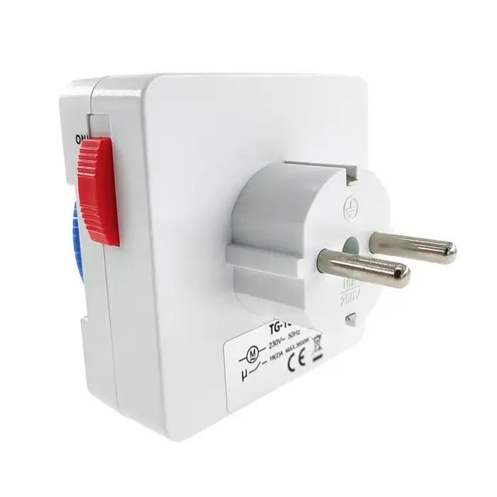 Minuteur programmable mécanique 24 heures EU avec prise de terre