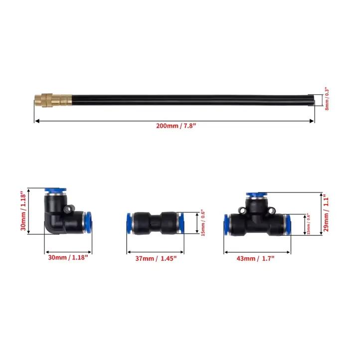 Kit de pulvérisation universel à flexion libre