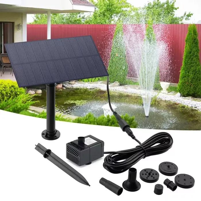 Kit de pompe à eau solaire 5W 5V avec panneau solaire et piquet