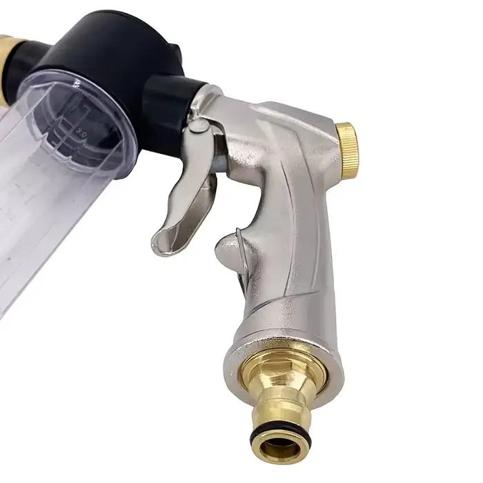 NOUVEAU Pistolet à eau haute pression en métal avec buse réglable et pulvérisateur intégré