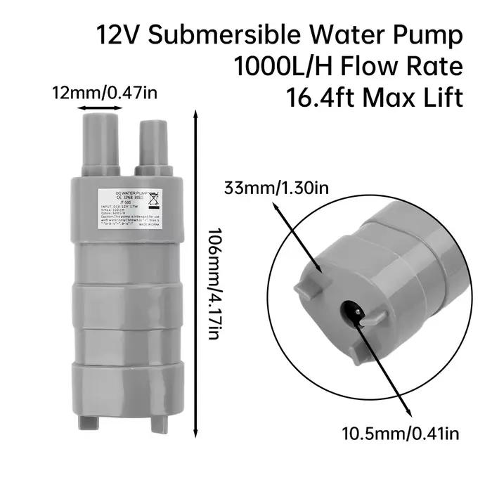 Pompe à eau multifonctionnelle Submersible 600L/H 12V