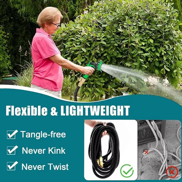 Tuyau d'arrosage extensible flexible avec joints en laiton massif pour jardin et patio occasions spéciales