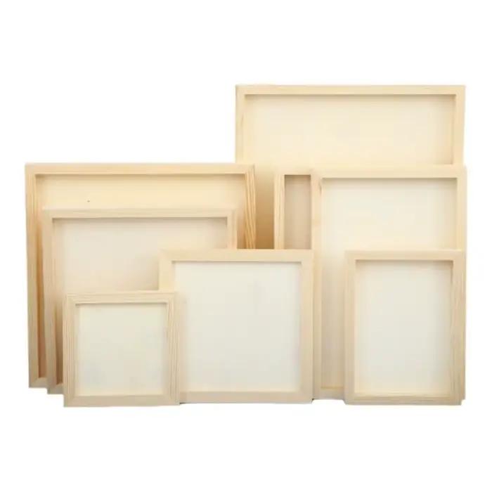 Cadre en bois vierge pour artisanat, multi-tailles, pour créations DIY, décoration de fête, ornement de bureau, artisanat pour enfants