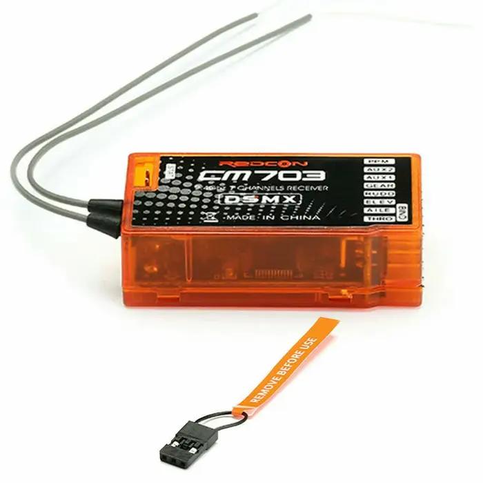 Récepteur télécommandé 7 canaux CM703, 2.4Ghz, sortie PPM en plastique, récepteur Orange RC, émetteur DSM2 DSMX
