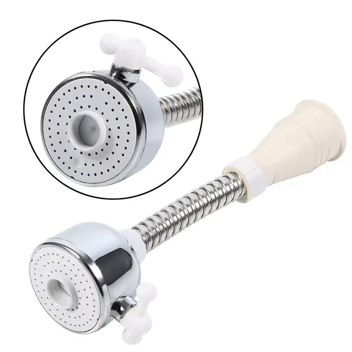 Accessoire de cuisine aérateur de robinet 360° réglable en plastique ABS pour économiser de l'eau et faciliter le nettoyage des assiettes ustensiles et légumes occasions quotidiennes et cadeaux familiaux