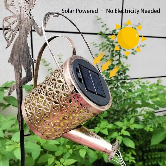 Arrosoir Lumineux Solaire Décoration Extérieure Jardin Lampe Projection LED Fer Étanche Occasions Spéciales