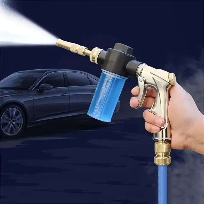 NOUVEAU Pistolet à eau haute pression en métal avec buse réglable et pulvérisateur intégré
