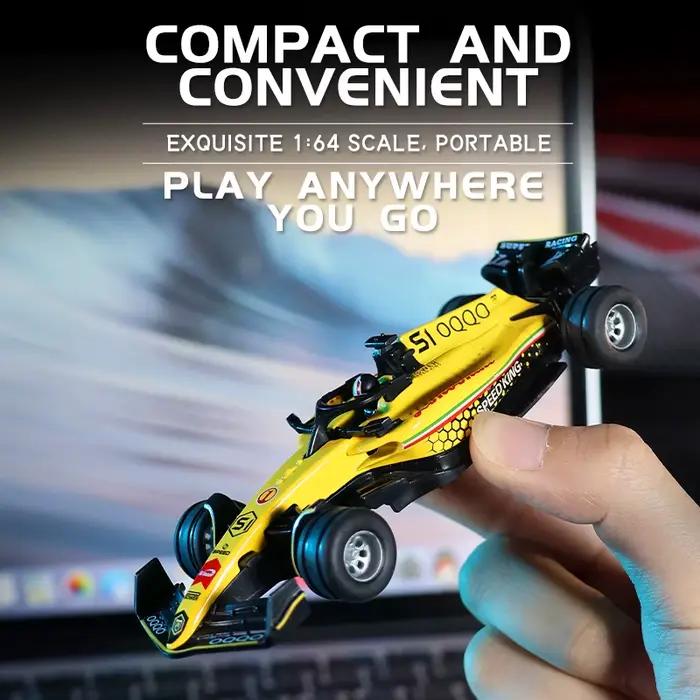 F1 Formule Racing Car 1:64 RC Car mini 2.4G APP Control Alliage Voiture télécommandée avec jouets légers pour cadeaux de Noël pour enfants