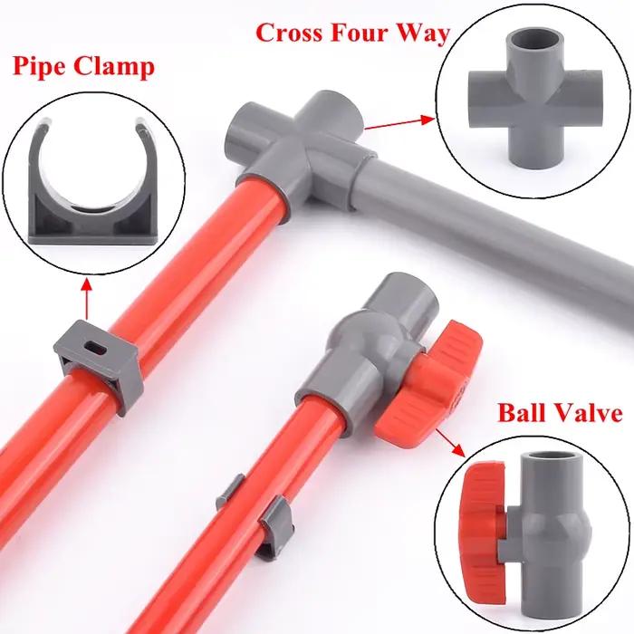 Raccords de tuyauterie PVC 20-50 mm pour irrigation de jardin