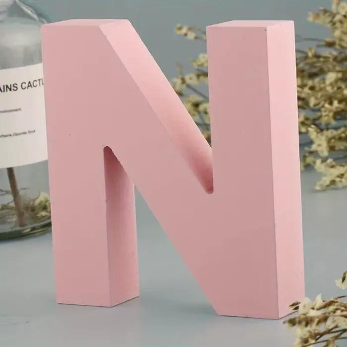 26 lettres de l'alphabet en bois, bricolage artisanal, lettres décoratives tridimensionnelles, décorations, fournitures artisanales