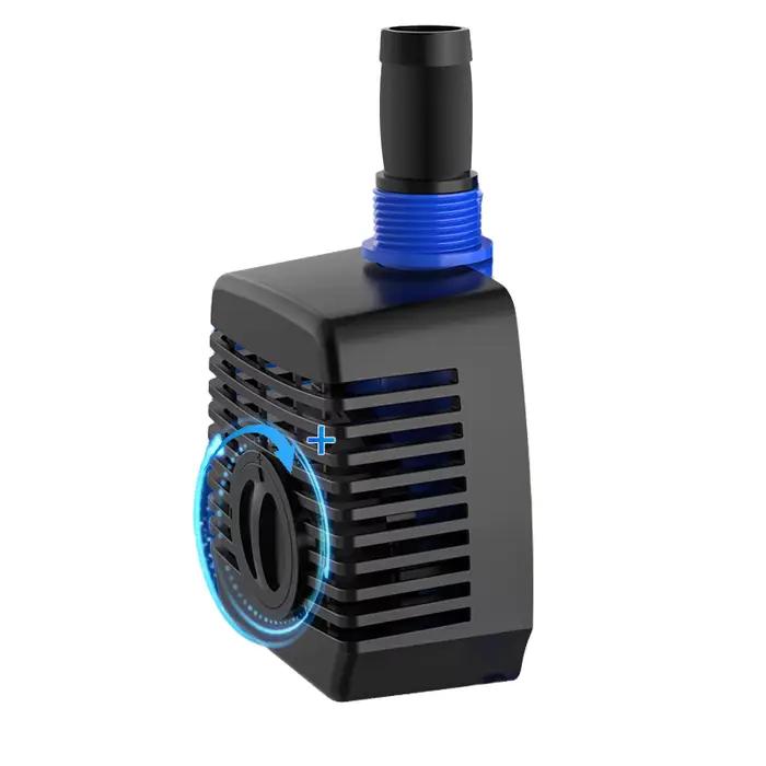 Pompe Submersible Silencieuse 220V pour Aquarium Circulation d'Eau Aspiration Latérale Petit Format Arbre en Céramique et Acier 35W-150W
