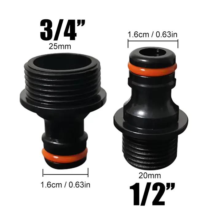 Raccord de robinet en laiton 1/2" 3/4" pour tuyau d'arrosage