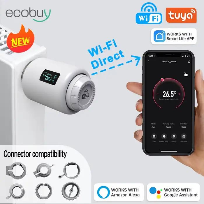 Tuya TRV Wifi Thermostat intelligent tête thermostatique radiateur vanne actionneur chauffage régulateur de température Alexa Google Home