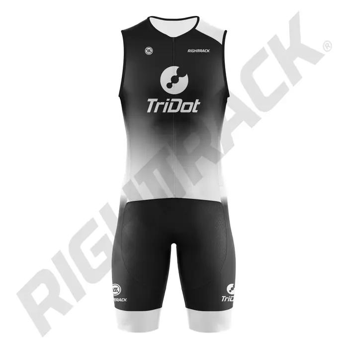 Combinaison unisexe Pro TriDot TriDuvet, Trisuit Racesuit, Natation, Cyclisme, Course à pied, Compétition, 1PC