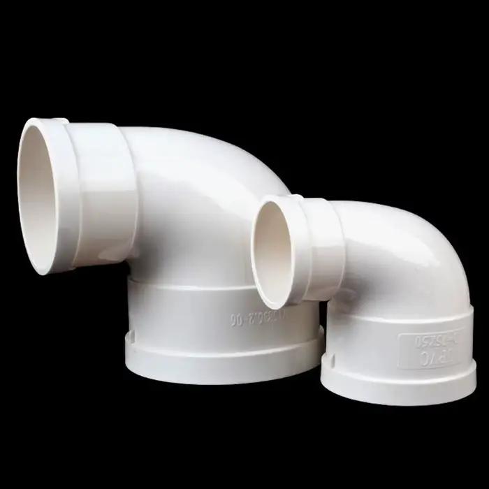 Nouvel embout de raccordement coudé en PVC blanc à 90 degrés pour tuyau