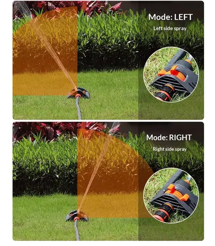 Arroseur oscillant 4-en-1 avec 19 trous et modes de pulvérisation réglables pour jardin