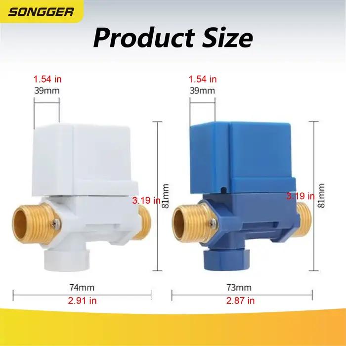 Électrovanne Universelle 12V/220V pour Chauffe-Eau Solaire Contrôle Automatique de l’Eau Raccord à Visser Facile à Installer