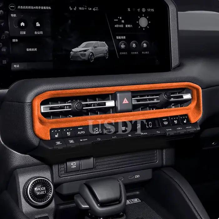 Couvercles de sortie d'aération de climatiseur avant en daim, décoration intérieure, adaptés pour Toyota Land Cruiser 2025, 2024, Prado LC250, 250, 1958