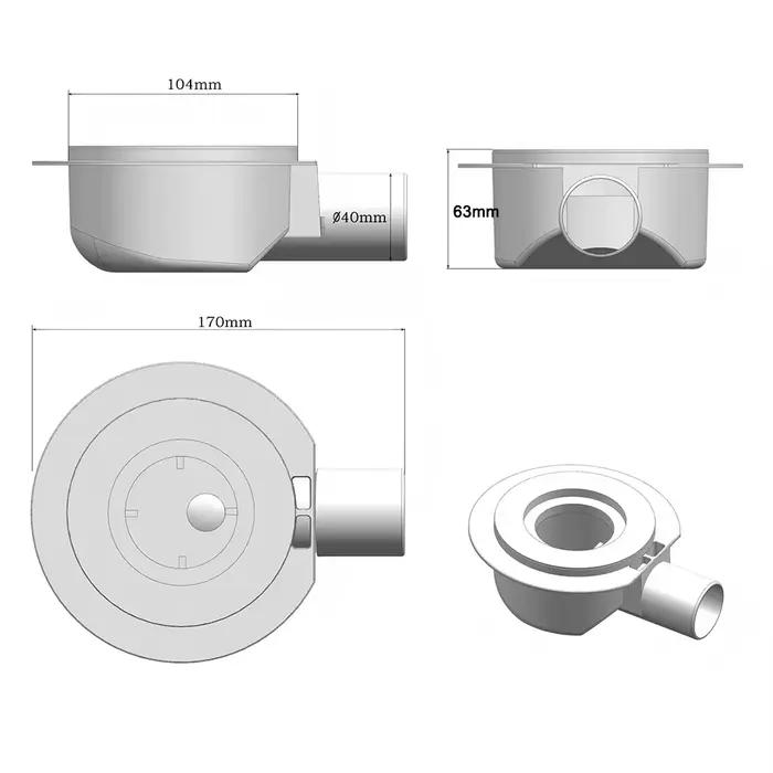 Adaptateur de tuyau de connecteur de vidange en PVC pour la plomberie européenne