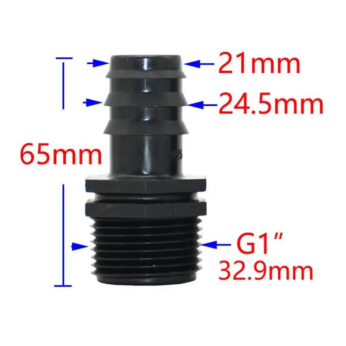 Filetage mâle de 1 pouce à 25mm