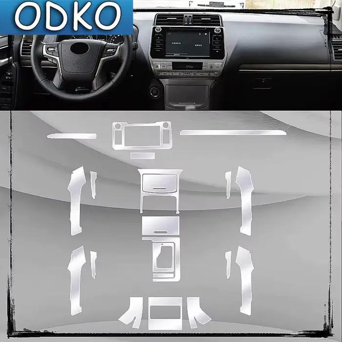 Film de protection Transparent en TPU pour Console centrale intérieure de voiture, Film de réparation anti-rayures, accessoires LHDRHD pour Toyota Prado 2018 – 2020