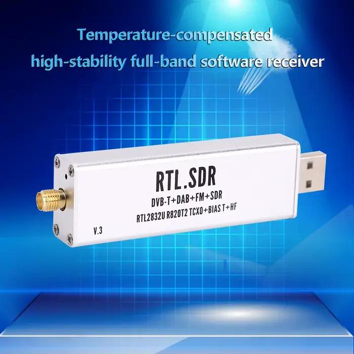 ABAC-pour RTL-SDR Blog RTL SDR V3 R820T2 RTL2832U 1PPM TCXO SMA RTLSDR Radio définie par logiciel avec antenne polyvalente