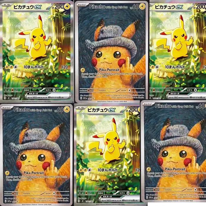 Cartes de collection Pokémon Pikachu Van Gogh DIY PTCG, cartes d'anime, jouets cadeaux