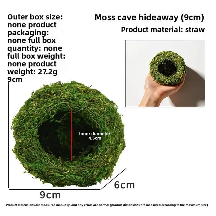 Abri Humide pour Reptiles – Grotte de Rétention d'Humidité pour Serpents et Géco-léopards, Décoration Naturelle en Mousse pour Terrarium Bio-Actif