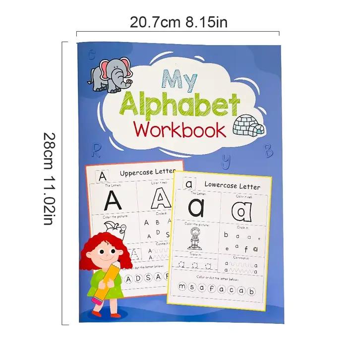 Lettres A-Z Alphabet phonique pratique cahier d'exercices apprentissage préscolaire langue anglaise maternelle écriture livre de coloriage Montessori
