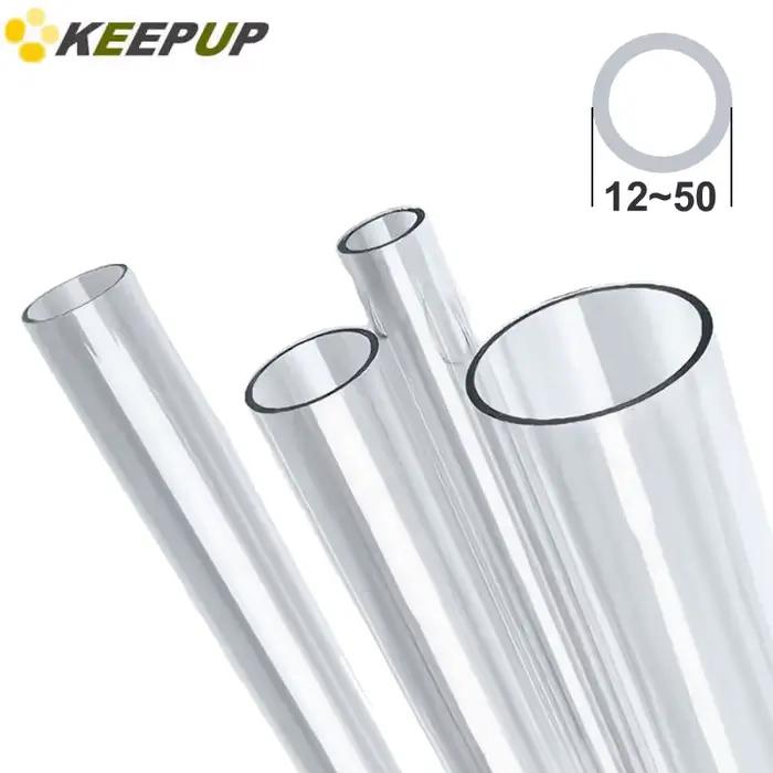 Tube en polycarbonate PC, plastique haute transparence, tube rigide creux rond, diamètre extérieur 12 15 16 18 20 22 25 26 30 32 35 40 42 45 48 50